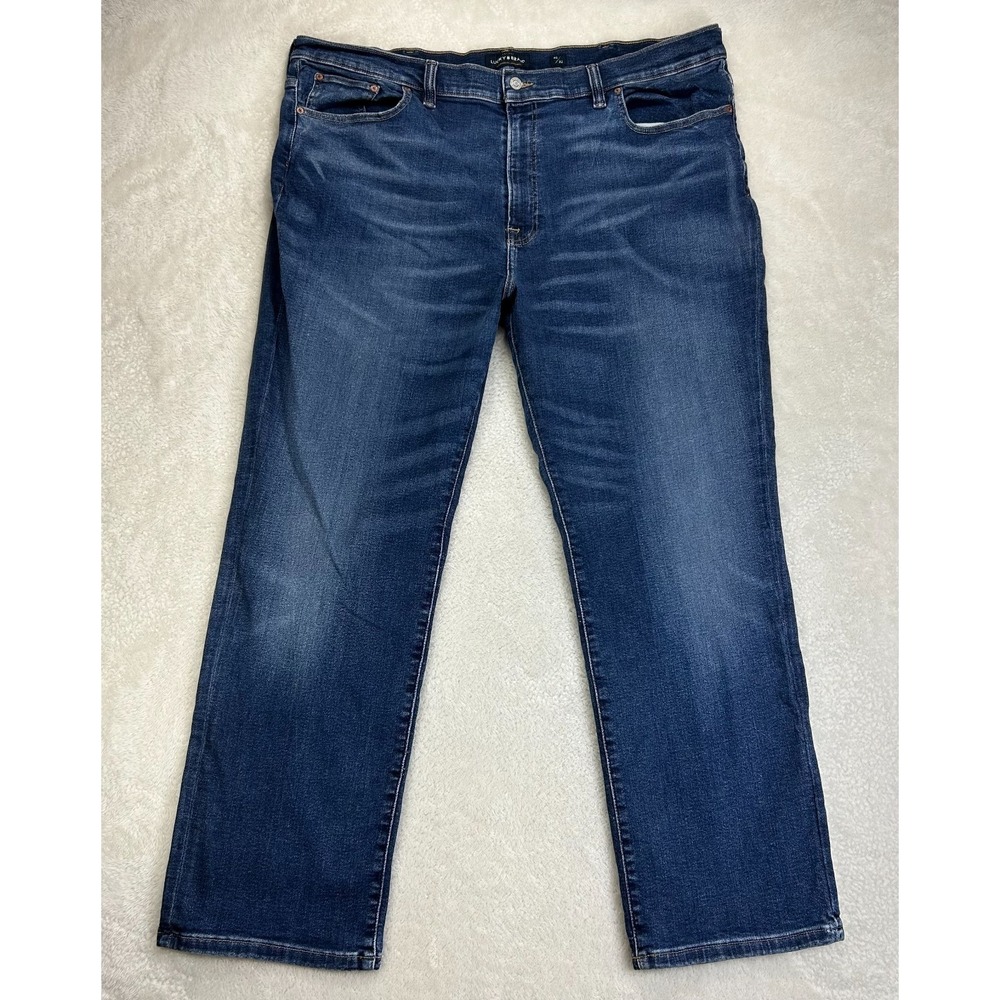 Lucky Brand Athletic Jeans Mens 46x32 Medium Wash Blue Denim Straight Fit Casual